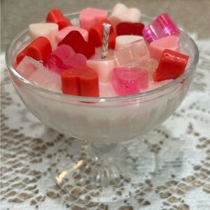 Colorful Candy Heart Candle